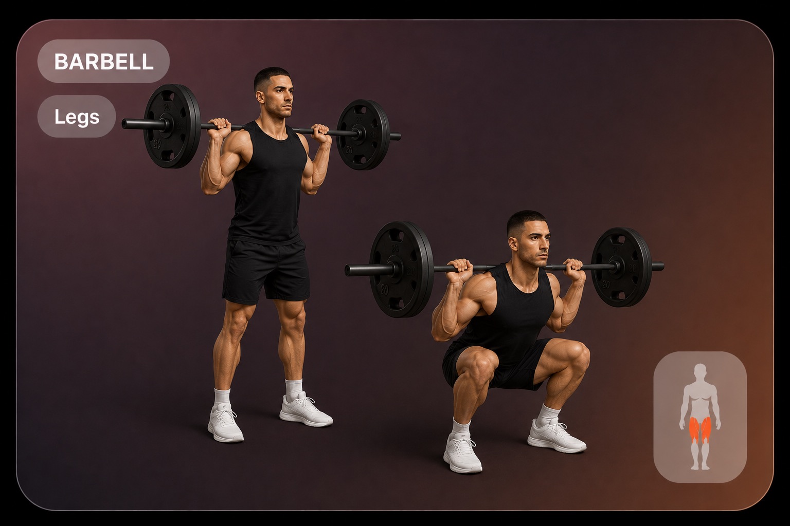 Barbell Back Squat demonstration