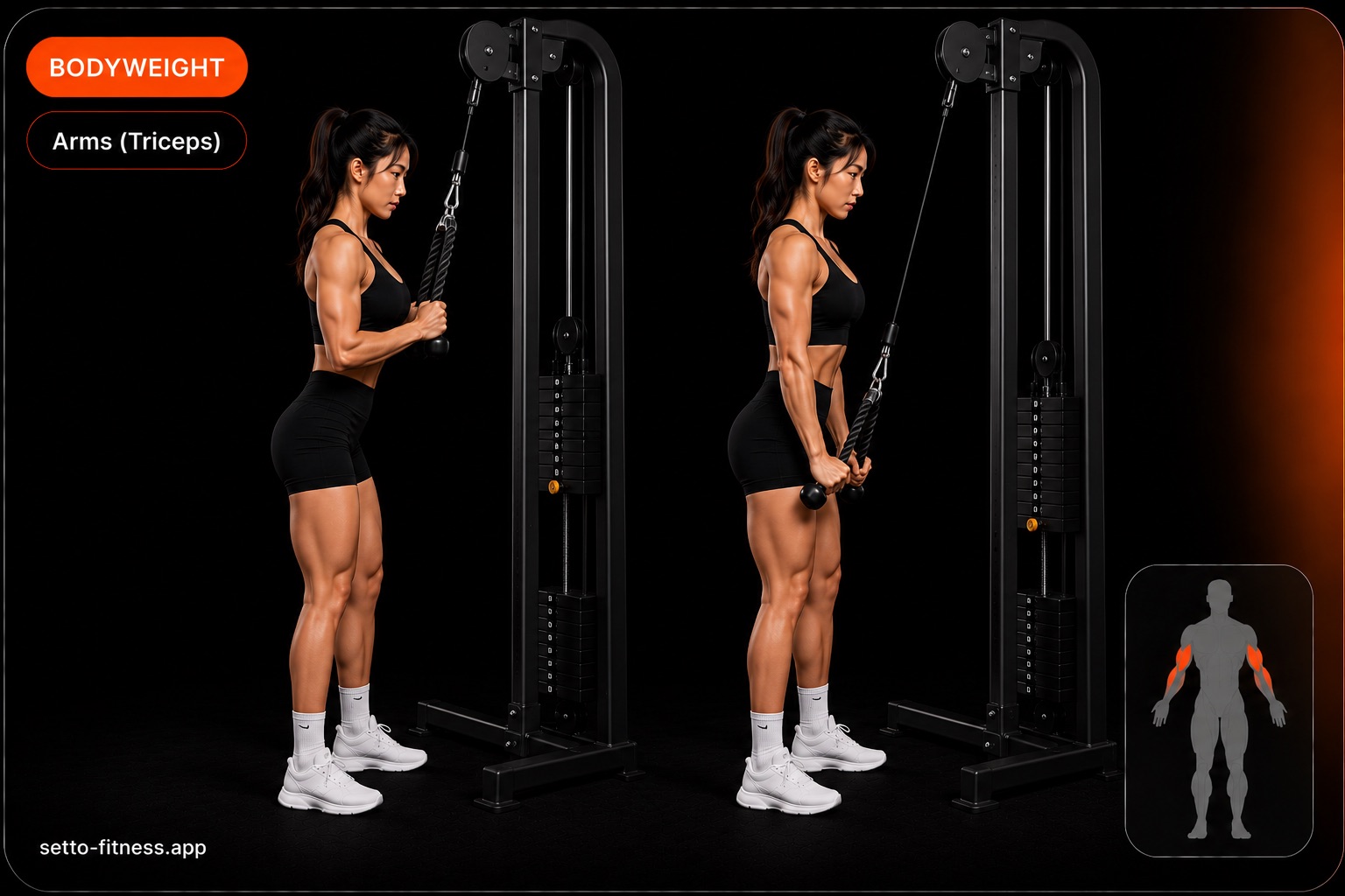 Extensión de Tríceps con Cuerda